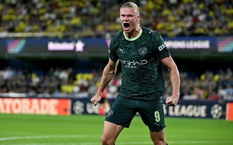 Haaland giúp Man City mở tỷ số trước Villarreal